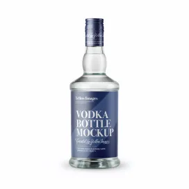 Clear Glass Gin Bottle